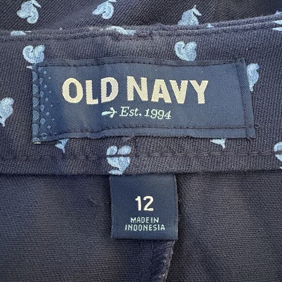 NWT Old Navy The Diva Blue Print Skinny Ankle Pants Womens‎ Size 12 (1910) - Picture 5 of 5